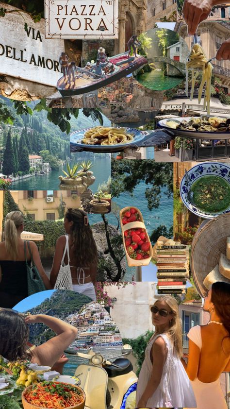 Summer In Italy Aesthetic, Italian Summer Vibes, Italian Summer Aesthetic, Italy Girl, Parisian Summer, Italian Aesthetic, Travel Collage, Summer In Italy, Mediterranean Summer