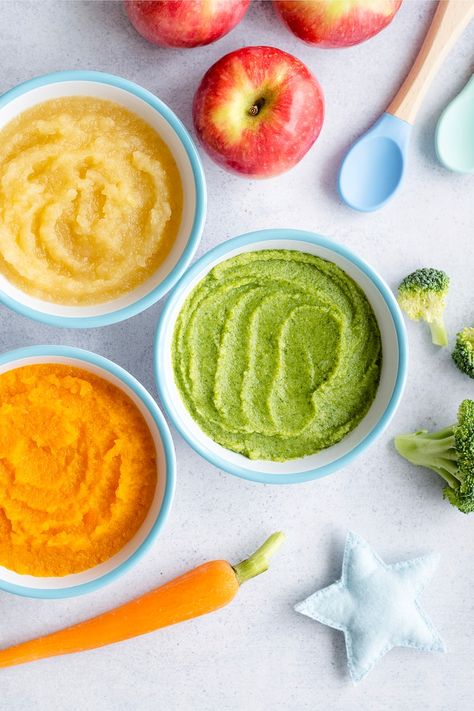 Healthy baby food vegetable puree organic recipe in bowls | free image by rawpixel.com / Monika Organic Food Photography, Baby Food Vegetables, Baby Pasta, Baby Meal Plan, First Finger Foods, Food Spread, Healthy Baby Food, Baby Finger Foods, Picky Eating