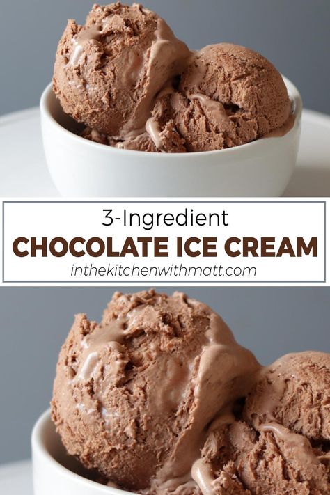 3 Ingredient Ice Cream, Homemade Ice Cream Recipes Machine, Ice Cream Aesthetic, Homemade Chocolate Ice Cream, Ice Cream Recipes Machine, Chocolate Ice Cream Recipe, Easy Ice Cream Recipe, Ice Cream Maker Recipes, Easy Ice Cream