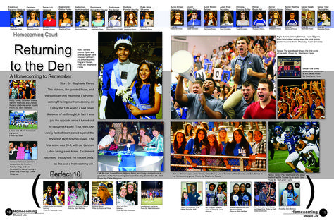 Lehman High School / Event / Homecoming spread Hoco Yearbook Spread, Homecoming Court Yearbook Spreads, Homecoming Yearbook Spreads, Yearbook Sports Spreads, Yearbook Design Layout, Teaching Yearbook, School Memories Scrapbook, Yearbook Inspiration, Yearbook Staff