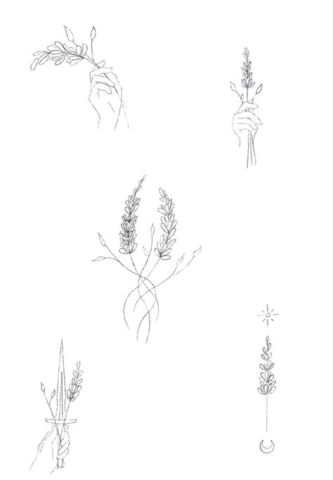 Lavender tattoo art minimal tattoo design Lavender Chest Tattoo Female, Lavender Tattoo Outline, Lavender Menace Tattoo, Herbalist Tattoo, Lavender Haze Tattoo, Lavender Sprigs Tattoo, Fine Line Lavender Tattoo, Lavender Tattoo Black, Lavender Tattoo Design