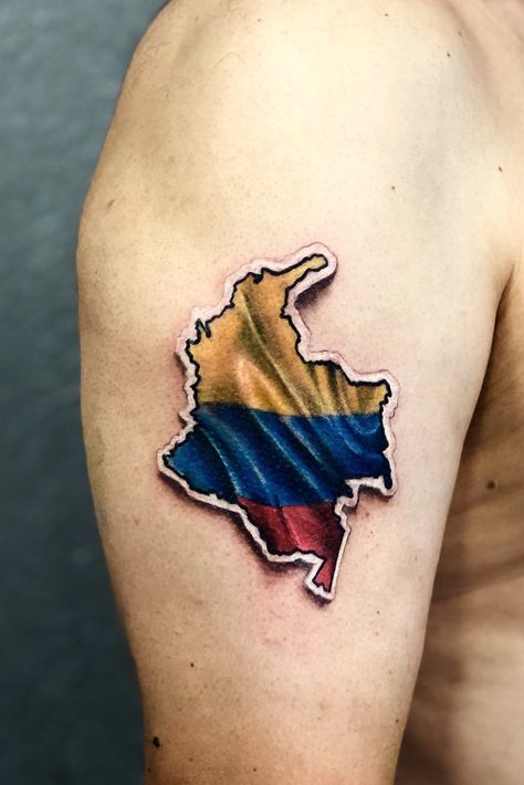 Colombia Tattoo Ideas Men, Colombian Tattoos, Colombian Tattoo Ideas, Colombia Tattoo Ideas, Colombian Tattoo, Colombia Tattoo, Wu Tang Tattoo, Colombia Flag, Country Tattoos