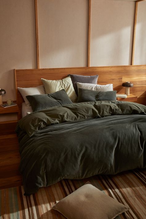 Stonewashed for a soft matte finish, Stevie is velvet bedding that’s not sheeny or shiny, just relaxed and velvety soft. Dark Bed Sheets, Bedroom Bed Sheets, Aesthetic Bedsheets, Bed Sheets Aesthetic, Aesthetic Bed Sheets, Sheet Society, Strange Decor, Sheets Aesthetic, 2024 Bedroom