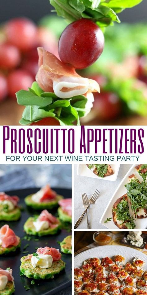 Prosciutto Wrapped Appetizers, Prosciutto Appetizer Recipes, Travel Appetizers, Procuttio Recipes, Appetizers With Prosciutto, Prociutto Appetizers, Proscuitto Appetizers, Prosciutto Appetizer, Baked Potato With Cheese