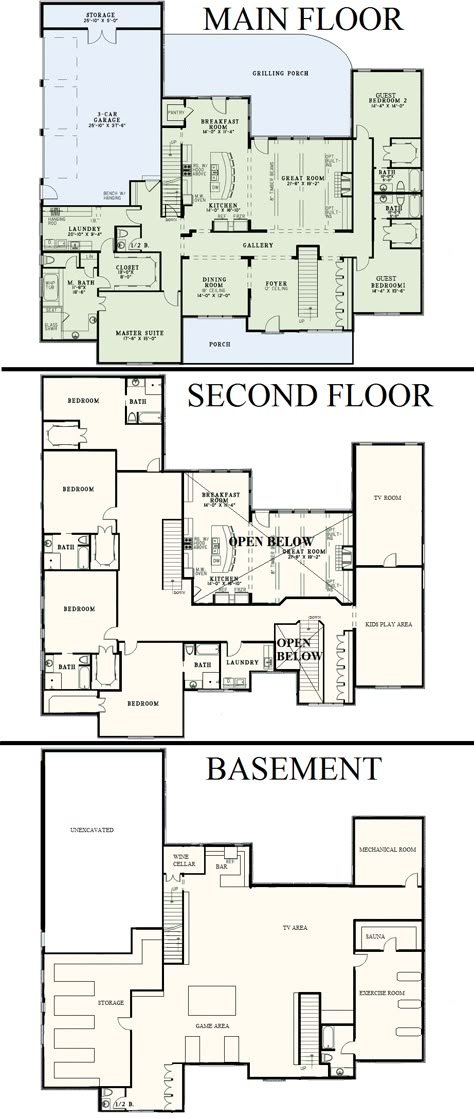 Future Home 7 Room House Floor Plans, House Plans With School Room, Floor Plans Big House, House Plan 7 Bedroom, 5 Bdrm Farmhouse Plans, Second Floor 3 Bedroom Layout, 7 Rooms House Plans, 4 Bedroom Layout 2nd Floor, Boarding School Blueprints