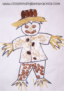 Scarecrow picture with EYFS Observations | Childminding Best Practice The Scarecrows Wedding Activities Eyfs, Scarecrows Wedding Eyfs Activities, Scarecrow Eyes, Autumn Display Eyfs, Harvest Eyfs, Scarecrow Template, The Scarecrows Wedding, Harvest Festival Crafts, Autumn Eyfs Activities