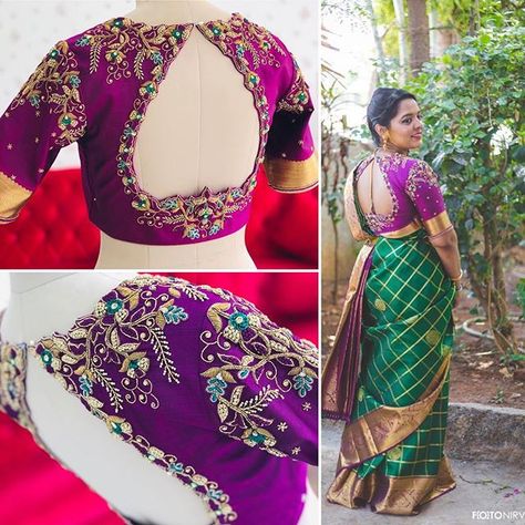 #florals#designerwear#designerlehenga#blouse#detailingatitsbest#pearls @bridesbangalore123 @brides.of.india @wedding_designer_blouse_ideas… Maggam Work Blouse Designs Simple, Work Blouse Designs Simple, Blouse Designs Simple, Simple Aari Work Blouse Design, Simple Aari Work Blouse, Simple Aari Work, Aari Work Blouse Design, Pink Blouse Designs, Blouse Maggam Work