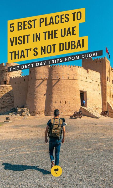 5 Best Places to Visit in the UAE That's Not Dubai - The Best Day Trips From Dubai- Want to go off the beaten path in the United Arab Emirates? Here are the best day-trip places to visit in the UAE that is not Dubai.#travel#destinations #unitedarabemirates #middleeast #asia Places To Visit In Uae, Dubai Map, Uae Travel, Dubai Vacation, Desert Tour, Vacation Itinerary, Ras Al Khaimah, Dubai Travel, Travel Locations