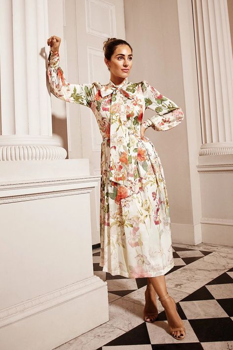 Traditional English Garden, Ss23 Fashion, Lydia Millen, Joyful Design, Yoga Bikram, Karen Millen Dress, Spring 23, The Blonde Salad, Floral Chiffon Dress