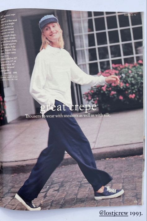 Navy Pants Summer Outfit, 90s Jcrew Catalogue, 90s Jcrew Ads, 90s Linen Outfit, Vintage Gap Ads, Lost J Crew, 90s Jcrew Style, Lost Jcrew, 90s J Crew Catalog