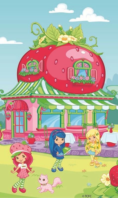 Strawberry Shortcake House, Shortcake Aesthetic, Cartoon Houses, Be Like A Pineapple, Strawberry Shortcake Coloring Pages, Strawberry Shortcake Cartoon, Strawberry Shortcake Characters, House Cartoon, Cartoon House