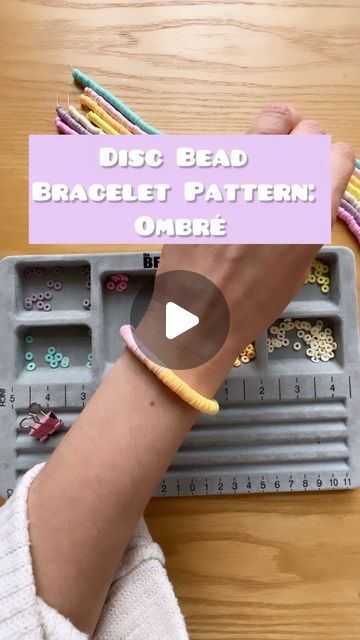 The Neon Tea Party // Marisa on Instagram: "📌 SAVE THIS POST: How to Make “Ombré” Disc Bead Bracelets! 💿  Our Spring Disc Bead Bundle & all supplies shown are available in the TNTP Shop — link in bio! 🕺  Questions?! Drop them below! 👇" Disk Bracelet Ideas, Disc Bead Bracelet, Disc Bracelet, Beaded Bracelets Tutorial, Beaded Bracelet Patterns, Bead Bracelets, Seed Bead Bracelets, Bracelet Tutorial, Beading Tutorials