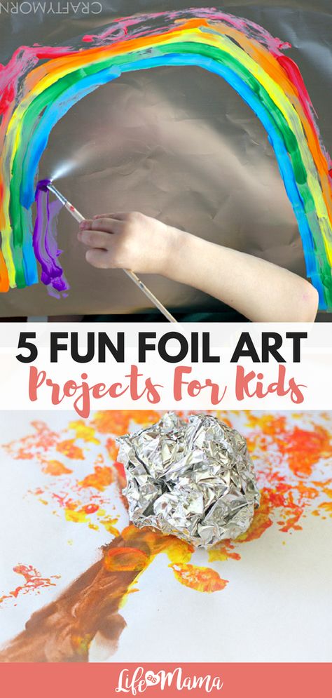 Tin Foil Painting Preschool, Painting On Tin Foil, Tin Foil Painting, Foil Art Projects, Dollar Tree Storage Bins, Paper Head, Tin Foil Art, Diy Halloween Dekoration, Toddler Themes