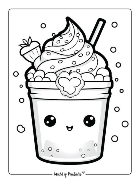 Pusheen Coloring Pages Free Printable, Coloring Papers Printable, Cute Food Coloring Pages Free Printable, Cute Food Coloring Pages, Food Coloring Page, Fall Coloring Sheets, Printable Food, Fall Coloring, Food Coloring Pages