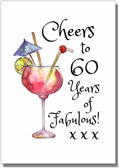 50th Birthday Cards For Women, 50th Birthday Greetings, Cheers To 60 Years, Birthday Card For Women, Cheers To 50 Years, 60th Birthday Card, 40th Birthday Card, Cards For Women, 50th Birthday Card