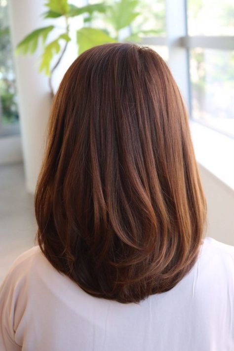 haircut ideas - haircuts -  Haircuts for Medium Length Hair: Perfect for Fine Hair (#26) 2022 Haircut, Medium Straight Haircut, One Length Hair, Long Hair Highlights, Haircuts For Medium Length Hair, Easy Hairstyles For Thick Hair, Straight Hair Cuts, Medium Layered Haircuts, Hairstyles For Layered Hair