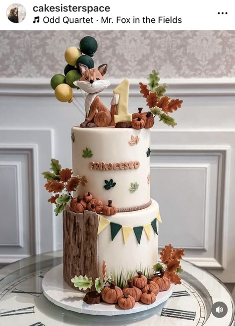 Birthday Cake Forest Theme, Birthday Cake Woodland, Cute First Birthday Cake, First Birthday Cake Girl, First Birthday Cake Boy, Birthday Cake Pics, 1st Birthday Cake Ideas, Boy First Birthday Cake, First Birthday Cake Ideas