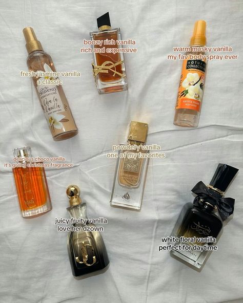 Just a vanilla addiction 🍨 #vanilla #vanillagirl #perfume #jimmychoo #ysllibre #binthooran #lattafa #explore #explorepage Caramel Skin, Christmas Fragrance, Cheap Perfume, Vanilla Perfume, Perfume Scents, Body Skin Care Routine, Body Skin, Body Spray, Body Skin Care