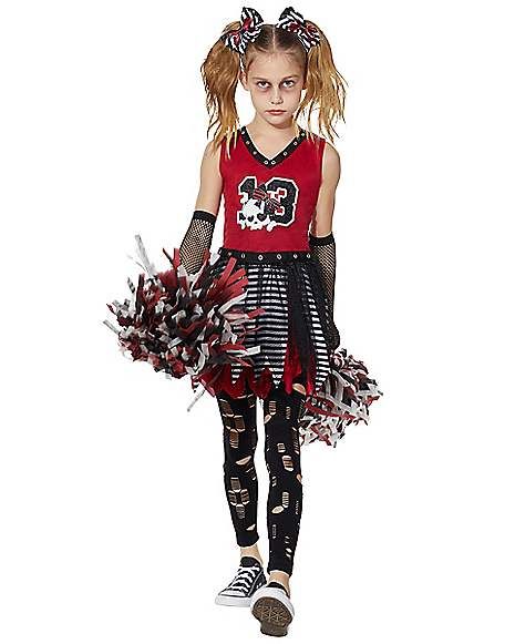 Dead Cheerleader Costume, Baby Chucky Costume, Girls Zombie Cheerleader Costume, Diy Cheerleader Costume, Zombie Cheerleader Makeup, Vampire Cheerleader, Cheerleader Costume Kids, Zombie Cheerleader Halloween Costume, Girl Zombie Costume