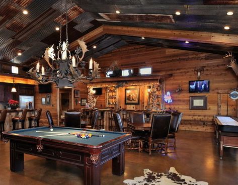 29 Incredible Man Cave Ideas That Will Make You Jealous | Home Remodeling Contractors | Sebring Design Build Man Cave Designs, Barn Bar, Best Man Caves, Rustic Man Cave, Man Cave Design, Men Cave, Ultimate Man Cave, Man Cave Room, Recreational Room