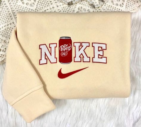 Sweatshirts & Hoodies, Women Nike Sweatshirt, Cute Crewneck Sweatshirt Design, Nike Crewneck Sweatshirt Diy, Homemade Nike Sweatshirt, Where To Buy Cute Hoodies, Dr Pepper Hoodie, Dr Pepper Phone Case, Cute Christmas Hoodies