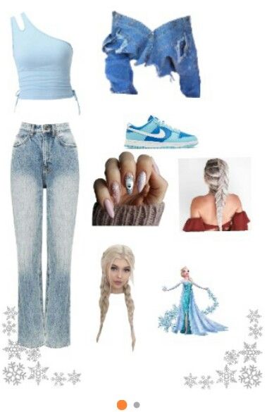 Elsa Inspired Outfit, Descendants Auradon, Frozen Inspired Outfits, Elsa Aesthetic, Elsa Halloween Costume, Frozen Outfits, Disney Outfits Women, Princess Inspired Outfits, Frozen Fan Art