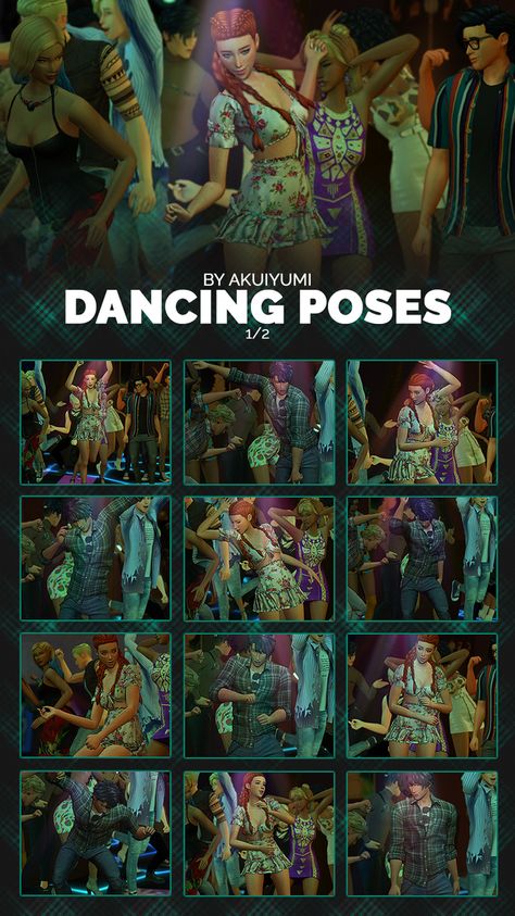 Sims 4 Dancing Poses, Sims 4 School Poses, Disco Poses, Couple Dance Poses, Sims 4 Wedding Dress, Dancing Poses, Sims 4 Couple Poses, Dancing Pose, Club Dancing