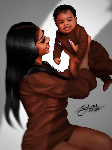 Mom and baby #wallpaper #art #dessin Black Family Decals Bloxburg, Black Family Cartoon, Black Family Art, Pregnancy Illustration, Mommy Daughter Outfits, Family Decals, Imvu Outfits Ideas Cute, Black Woman Artwork, Black Couple Art