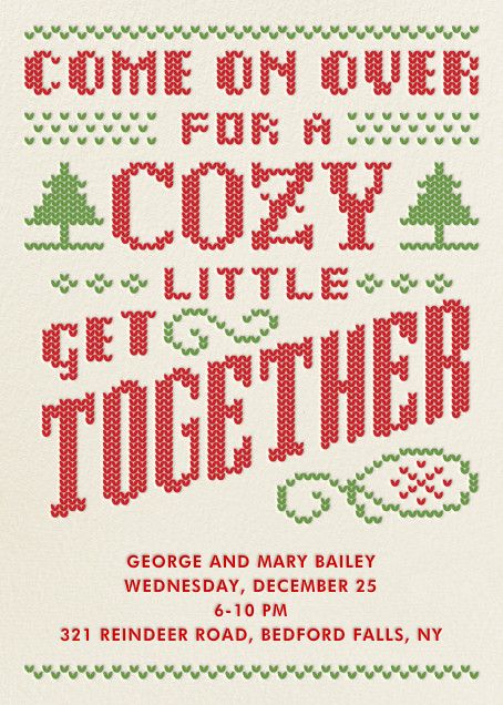 Hipster Christmas, Online Party Invitations, Christmas Graphic Design, Christmas Campaign, Christmas Typography, Christmas Party Themes, Christmas Flyer, Cross Stitch Christmas, Paperless Post