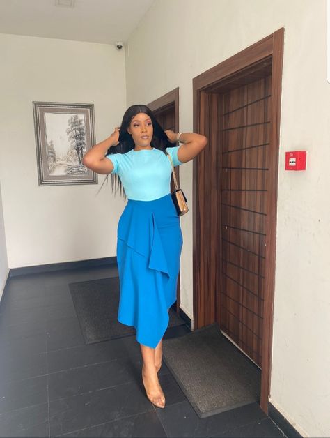 Coperate Wears For Ladies Skirt, Office Skirts Classy, Coperate Wears For Ladies, Skirt And Top Outfits Classy, Corporate Skirts, Corporate Tops, Corporate Skirt, Stylish Business Outfits, Office Wears