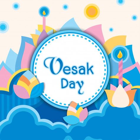 Wesak Day Poster, Wesak Day, Vesak Day, Banner Flower, Flower Poster, Background Banner, Vector Background, Vector Photo, Premium Vector