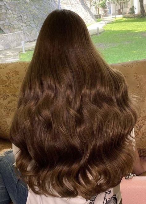 Rich Brown Hair Aesthetic, Hair Colour Aesthetic Ideas, Level 4 Hair Color Brown, Goldish Brown Hair Color, Long Bronze Hair, Brown Hair Inspo Color For Pale Skin, Brown Hair Shades Chart, Deanna Aesthetic, Copper Ginger Hair On Brown Skin