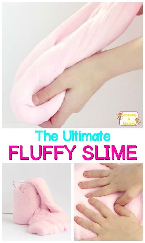 Best Fluffy Slime Recipe, Fluffy Slime Recipe, Making Fluffy Slime, Resep Slime, Cloud Slime, How To Make Slime, Fluffy Slime, Slime Recipe, Diy Slime