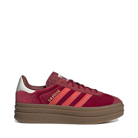 Womens adidas Gazelle Bold Athletic Shoe - Team Victory Red / Bright Red / Off White Red Sneakers Outfit, Adidas Gazelle Bold, Gazelle Bold, Red Bottom Shoes, Red Platform, 2024 Style, Womens Adidas, Athletic Shoe, Red Sneakers