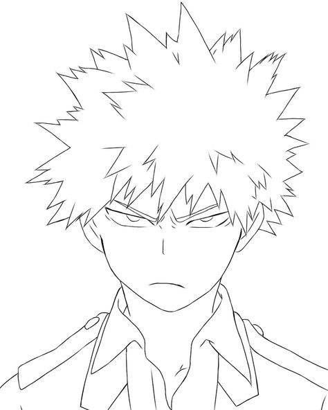 Bakugo Lineart, Bakugou Sketch Easy, Bakugou Drawing Sketch, Bakugo Drawing Easy, Bakugou Drawing Easy, Bakugo Drawing Sketch, Bakugo Sketch, Bakugou Sketch, Bakugou Drawing