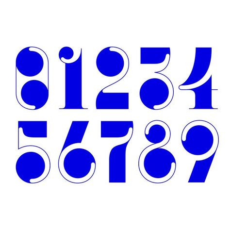 Curvy Numbers – Alec Tear ~ #logo #logotype #type #typography #design #graphicdesign #wordmark #identity #lettering #handlettering #branding #print #printdesign #inspiration #designspiration #bold #simple #minimal #icon #illustration #craft #crafted #clean Number Type Design, Typography Numbers Design, Geometric Numbers, 7 Typography, Number 2 Design, Logo Type Typography, Number Logo Design, Numbers Pattern, Number 1 Design