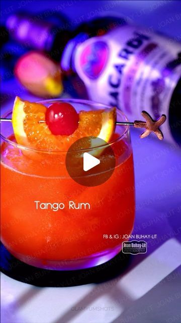 Joan Buhay-Lit | Photographer on Instagram: "Tango Rum 🍹💃🏼

2 oz Bacardi Gold Rum
1 oz Lime Juice
3 oz Pineapple Juice
2 oz Orange Juice
1 oz Grenadine

Place all the ingredients into a high-speed blender with ice and blend until smooth.

Garnish with Orange

Dont forget to share it with your friends 🥰 Cheers 🥂❤️

*Modify the recipe to your taste

*Drink Responsibly
*Don’t drink and drive please 

•
•
•
•

#cocktail #cocktails #bartender #drink #mixology #cocktailbar #mixologist  #craftcocktails #cocktailrecipe #cocktailart #drinkrecipe #drinkphotography #mocktails #mocktailrecipe #aesthetic #asmr #reels #easyrecipe #recipeideas #recipe #recipes #yummy #tiktok" Bacardi Gold, Drink And Drive, Gold Rum, Drink Responsibly, Cocktail Art, Mocktail Recipe, Alcohol Drink Recipes, Bacardi, Craft Cocktails