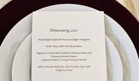 Good Food Reads: Homecoming Dinner 2017 Homecoming Dinner At Home, Homecoming Dinner, Hoco 2022, Chocolate Chip Cookie Dough Ice Cream, Rosemary Roasted Potatoes, High School Homecoming, Parker House Rolls, Parmesan Risotto, Homecoming Court