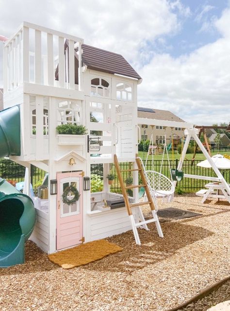 Backyard Kids, Backyard Playset, Play Area Backyard, Backyard Kids Play Area, Backyard Playhouse, Backyard Swings, Playset Outdoor, Set Ideas, Climbing Frame