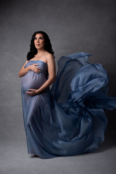 Studio Maternity Session with fabric toss Black Maternity Dress Photoshoot, Studio Maternity Shoot, Maternity Studio Photoshoot, Studio Maternity Photos, Maternity Photography Poses Outdoors, Modern Maternity, Maternity Photography Studio, Couple Pregnancy Photoshoot, Maternity Photoshoot Outfits