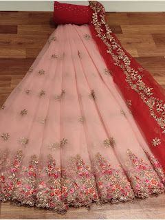 Baby Pink Saree, Neon Symbol, Kalamkari Dresses, Indian Bridesmaid Dresses, Lehenga Saree Design, Half Saree Lehenga, Half Sarees, Wedding Lehenga Designs, Lehenga Gown