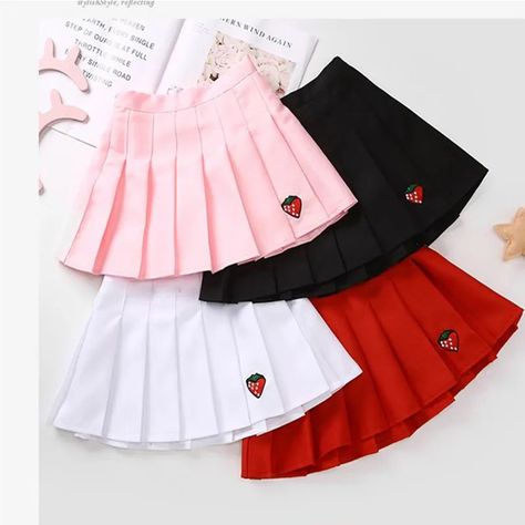 Kids Girl Cute Mini JK Skirt Pleated Embroidery A-Line Tennis Mini Skirts Preppy Please note this is in Asian sizing, smaller than western size e.g. UK, US, AU. Please check the measurements carefully before making a purchase. Please allow 1-2cm discrepancy due to different measurement method. If you are not sure which size to buy, please provide height and weight, we will recommend a suitable size. Please note: Your monitor color may vary from the actual product. This item is for 1pc skirt and Princess School, Preppy Skirt, Mini Pleated Skirt, Tennis Skirt Outfit, Daily Clothes, Girls Skirt, Rock Outfit