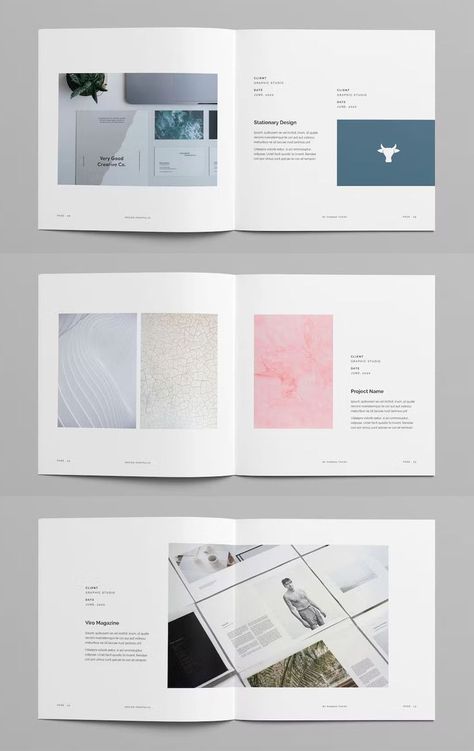 Minimal Square Portfolio Brochure Template INDD, IDML. 40 Pages. Square Portfolio, Makeup Artist Portfolio, Printed Portfolio, Portfolio Brochures, Modern Photography, Modern Branding, Adobe Indesign, Photography Portfolio, Square Design