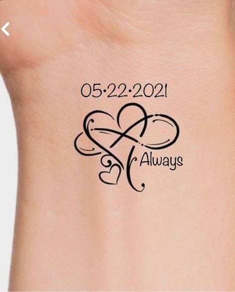 Always Tattoo Ideas, Loved Ones Tattoos, Grandkids Tattoo Ideas, Tattoos For Lost Loved Ones, Lost Loved Ones Tattoo, Anniversary Tattoos, Grandchildren Tattoos, Grunge Tattoos, Tattoos Gone Wrong