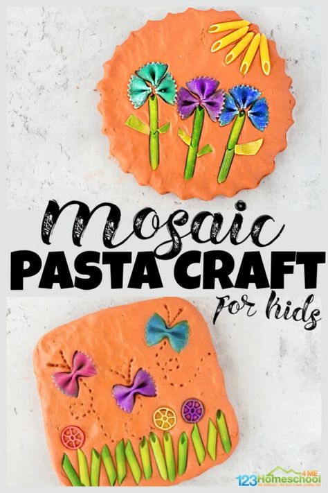 Flower Crafts Preschool, Flower Science, Macaroni Crafts, Pasta Crafts, June Crafts, Pasta Art, Science Experiments For Preschoolers, Art Project For Kids, Project For Kids