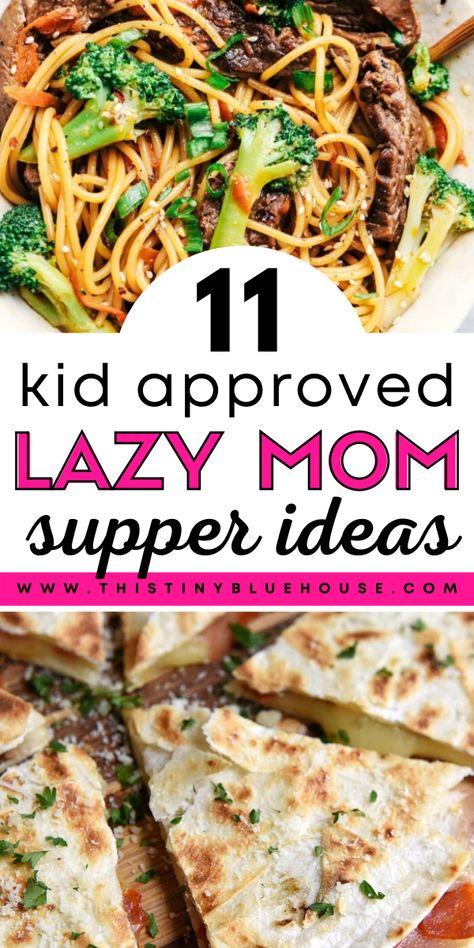 Large Family Dinner Ideas Easy Meals, Easy Supper For One, Lazy Family Dinner, Fun Easy Dinners For Kids, Supper Ideas Kid Friendly, Super Simple Dinner Ideas, Simple Supper Recipes, Easy Dinner When You Have No Food, Fun Supper Ideas Families