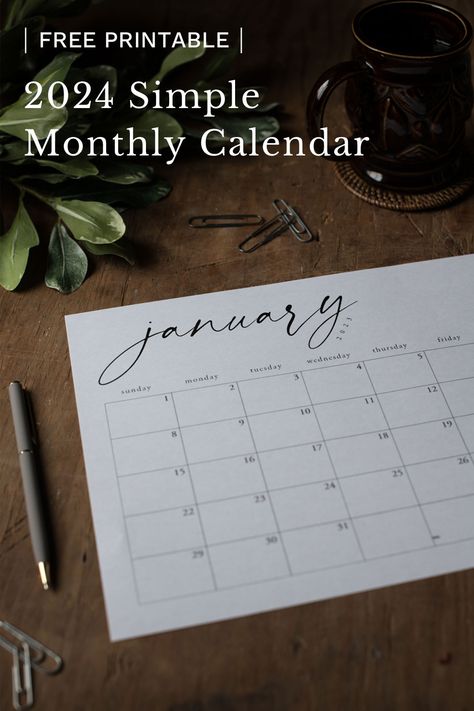 2024 Printable Calendar | anderson + grant Free Printable Calendar Pages 2023, 2023 Blank Calendar Printable, 2023 Monthly Calendar Printable Free Horizontal, 2023 Calendar Printable Free Monthly Landscape, 12 Month Calendar Free Printable 2023, Free Printable Monthly Calendars 2023, Homeschooling Organization, Free Printable Calender, Calender Printables