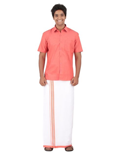 www.ramrajcotton.in/men/dhotis/velcro-dhotis?page=1 - Velcro Dhotis made of  100% cotton fabric. Pink Border Fashion dhoti.45 inches height. Double dhoti.Designed with Velcro tape to easy to stick. Dhoti For Men, Velcro Tape, Pink Border, Men Shirt, Traditional Dress, Traditional Dresses, Shirt Men, Cargo Pants, Cream Color