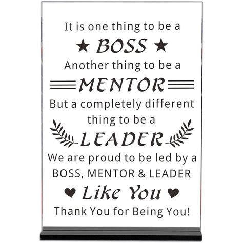 Boss Gifts for Women and Men: Best boss acrylic desk decor engraved with inspirational words showing thanks to your boss Thank you for visiting our store. Brand: FOOZDEEVAAQModel: foo311Color: BlackMaterial: Stainless steelSize: SProduct dimensions: 21 x 14.8 x 0.3 cm; 249 g Boss Day Gifts, Best Boss Gifts, Boss Gifts, Boss Day, Bosses Day Gifts, Acrylic Desk, Printed Magnets, Boss' Day, Best Boss