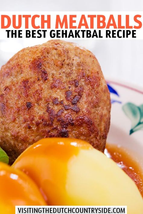 Dutch Bitterballen Recipe, Dutch Meals Traditional, Dutch Food Recipes Netherlands, Authentic Dutch Recipes, Dutch Food Traditional, Dutch Recipes Netherlands Traditional, Ground Beef Meatball Recipes, Dutch Meatball Soup, Beef Meatball Recipes